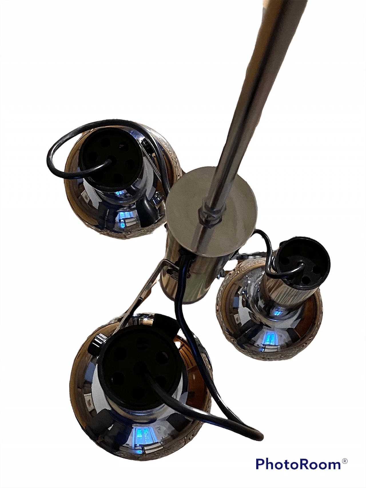 Cosack chrome-plated steel chandelier, 1970s 7