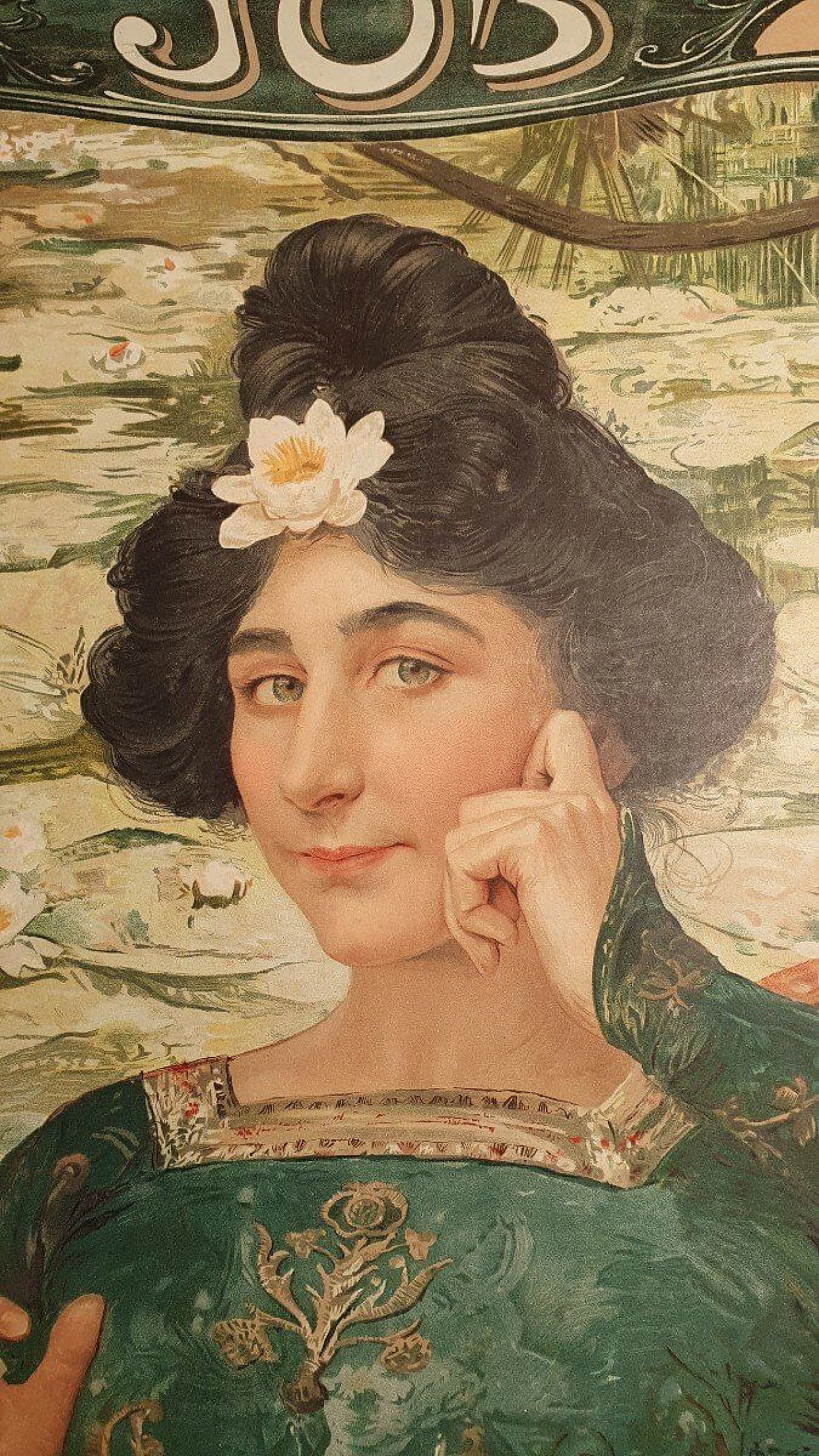 Poster pubblicitario laminato per marca di sigarette Job, 1900 2