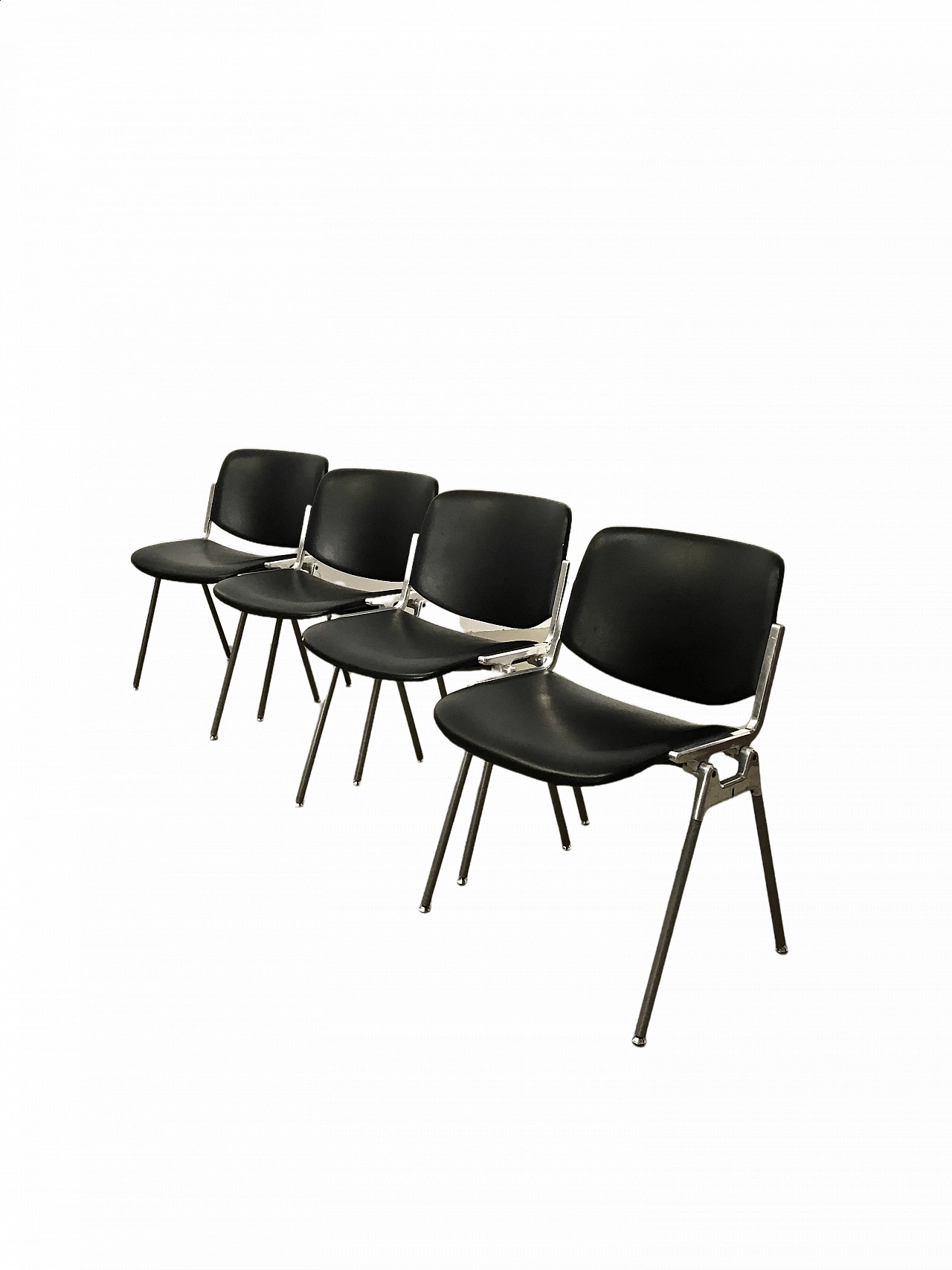 4 Stackable chairs DSC106 by Piretti for Anonima Castelli, 1960s 14