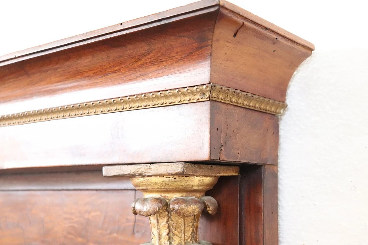 Empire-style walnut mantelpiece, 19th century 3