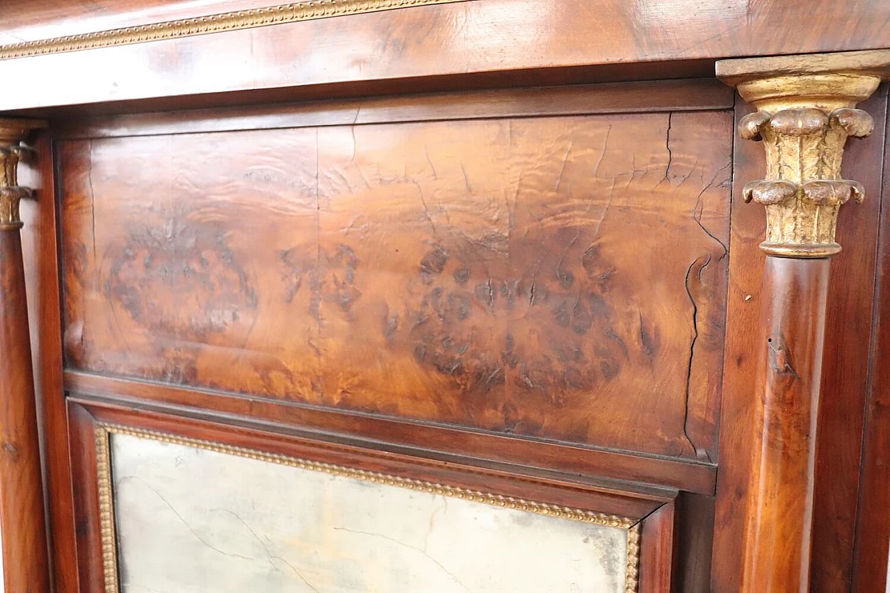 Empire-style walnut mantelpiece, 19th century 4