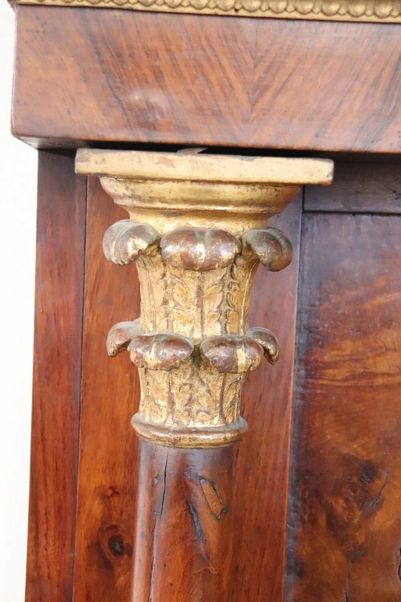 Empire-style walnut mantelpiece, 19th century 7