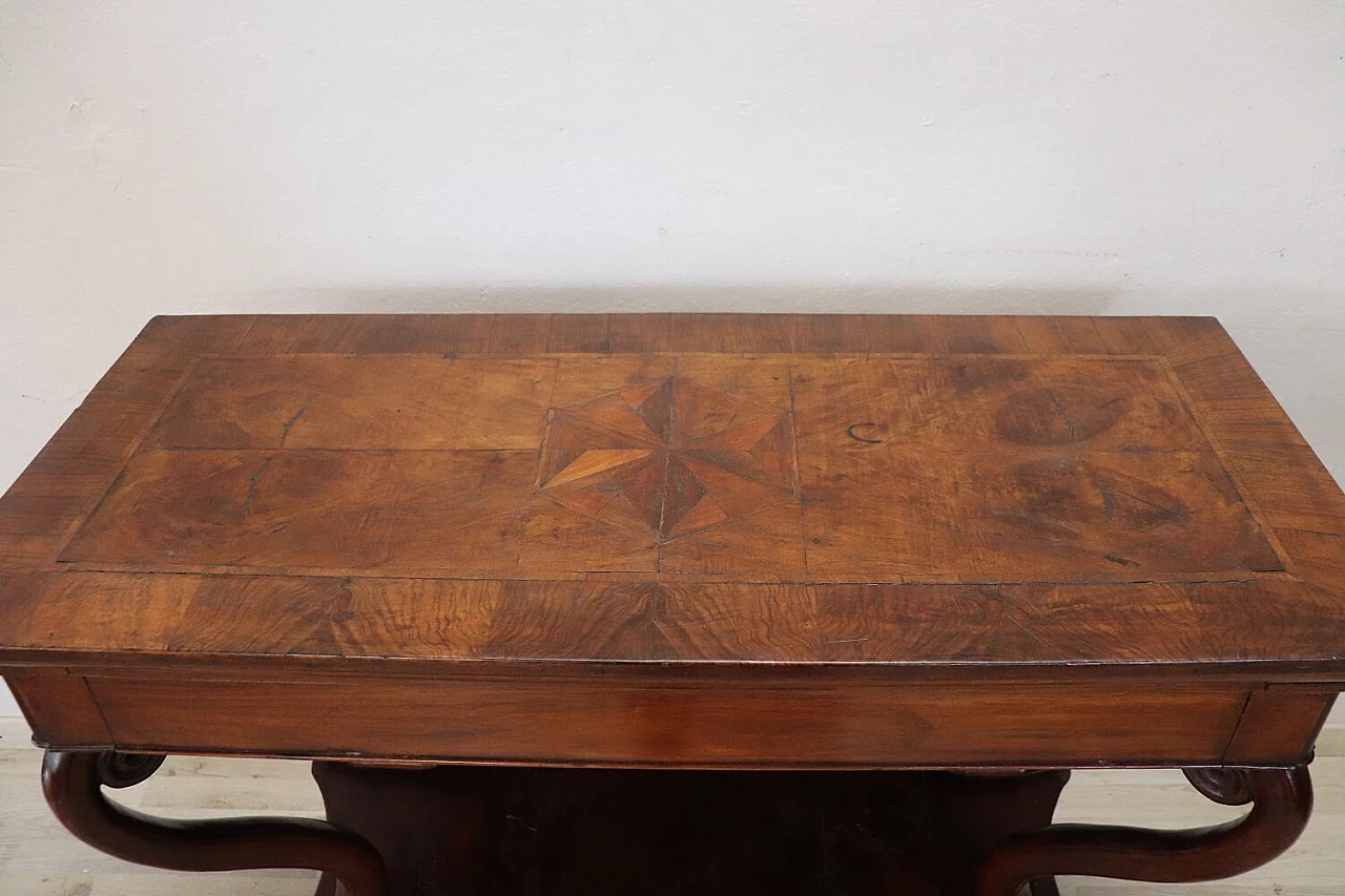 Walnut console table in Charles X style, 19th century 2