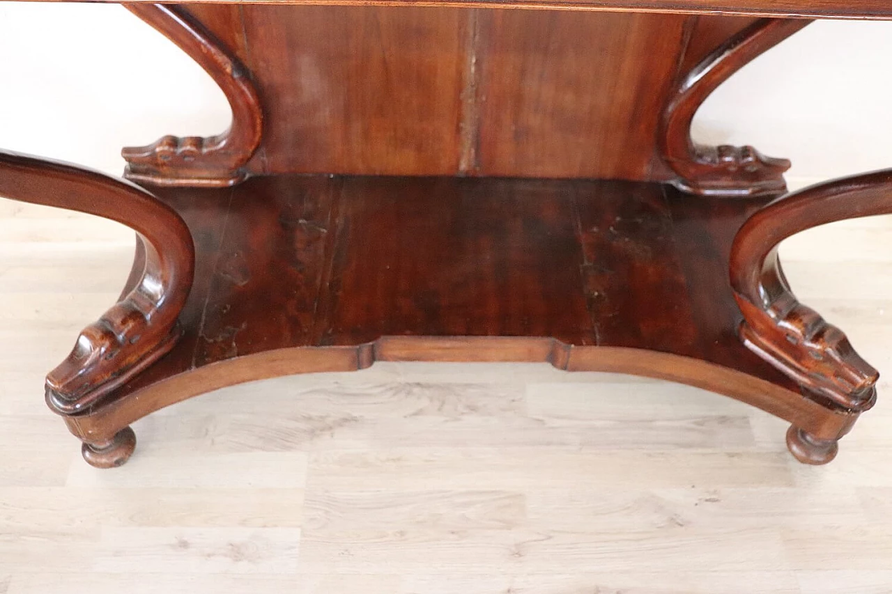 Walnut console table in Charles X style, 19th century 5