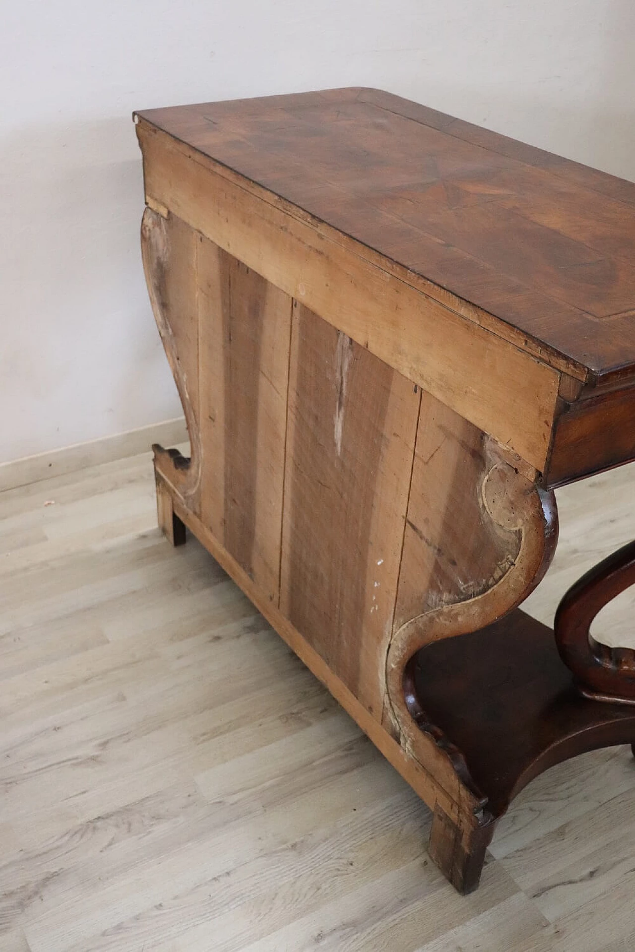 Walnut console table in Charles X style, 19th century 9