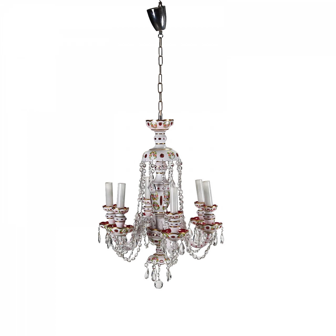 Lampadario a 6 luci in cristallo di Boemia 1