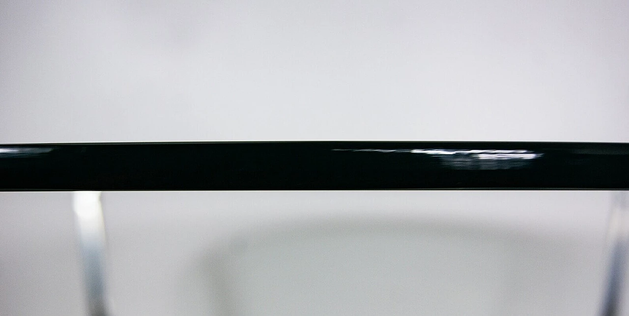 Tavolino in vetro e acciaio di Knut Hesterberg per Ronald Schmitt, anni '60 3