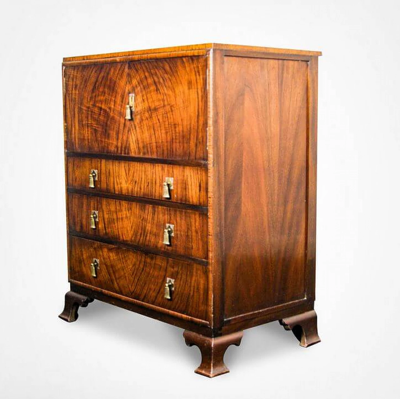 Waring & Gillow zebra mahogany tallboy chest of drawers, 1930s 4