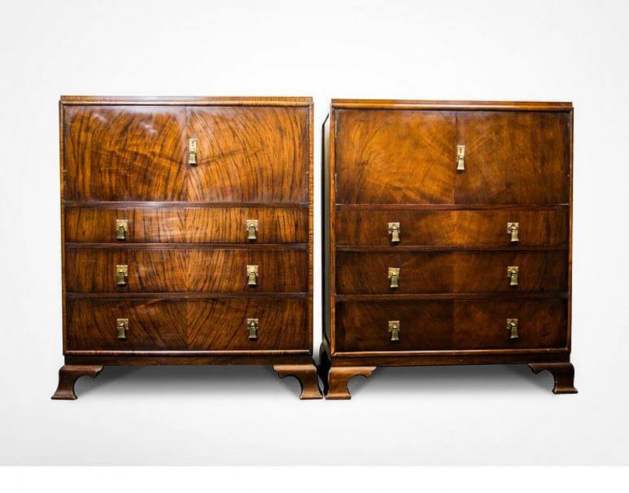 Waring & Gillow zebra mahogany tallboy chest of drawers, 1930s 5