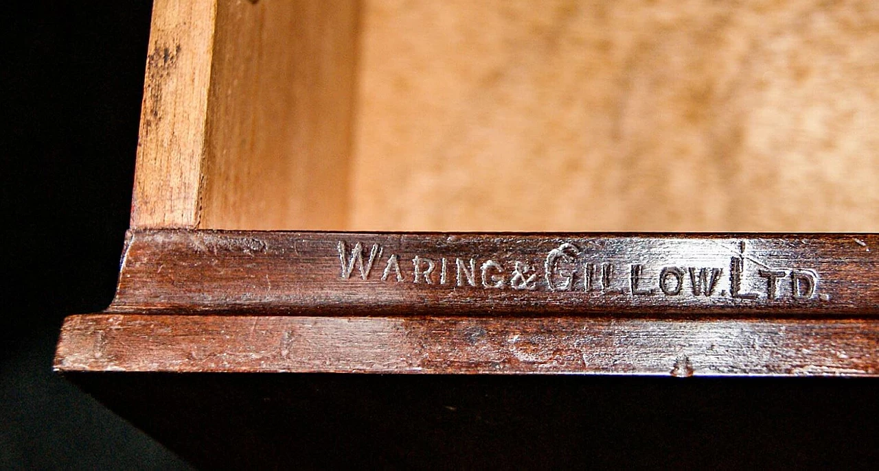 Waring & Gillow zebra mahogany tallboy chest of drawers, 1930s 6