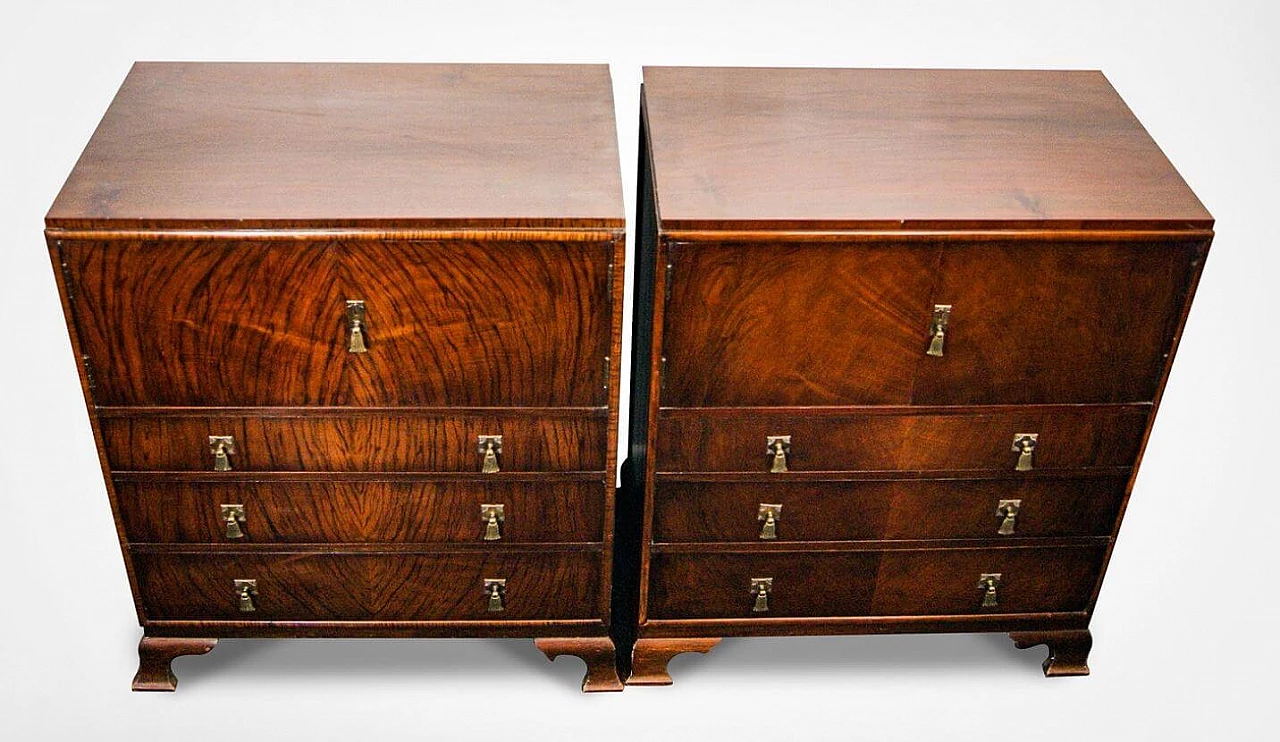 Waring & Gillow zebra mahogany tallboy chest of drawers, 1930s 7