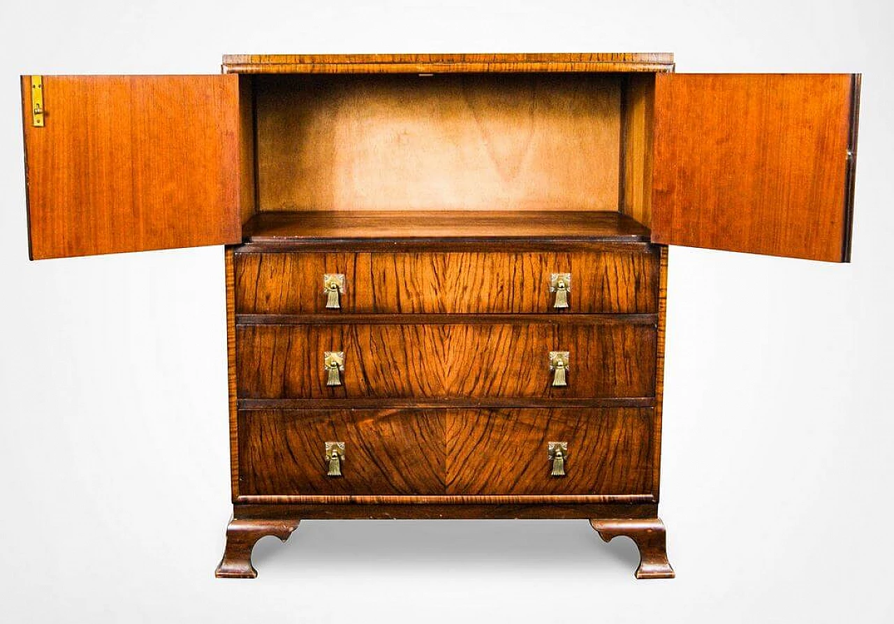 Waring & Gillow zebra mahogany tallboy chest of drawers, 1930s 8