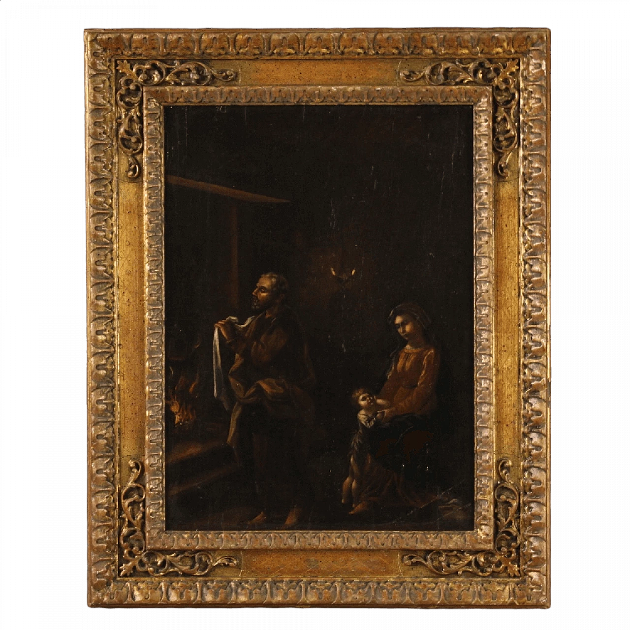 Oil on panel depicting Holy Family, 17th century 13