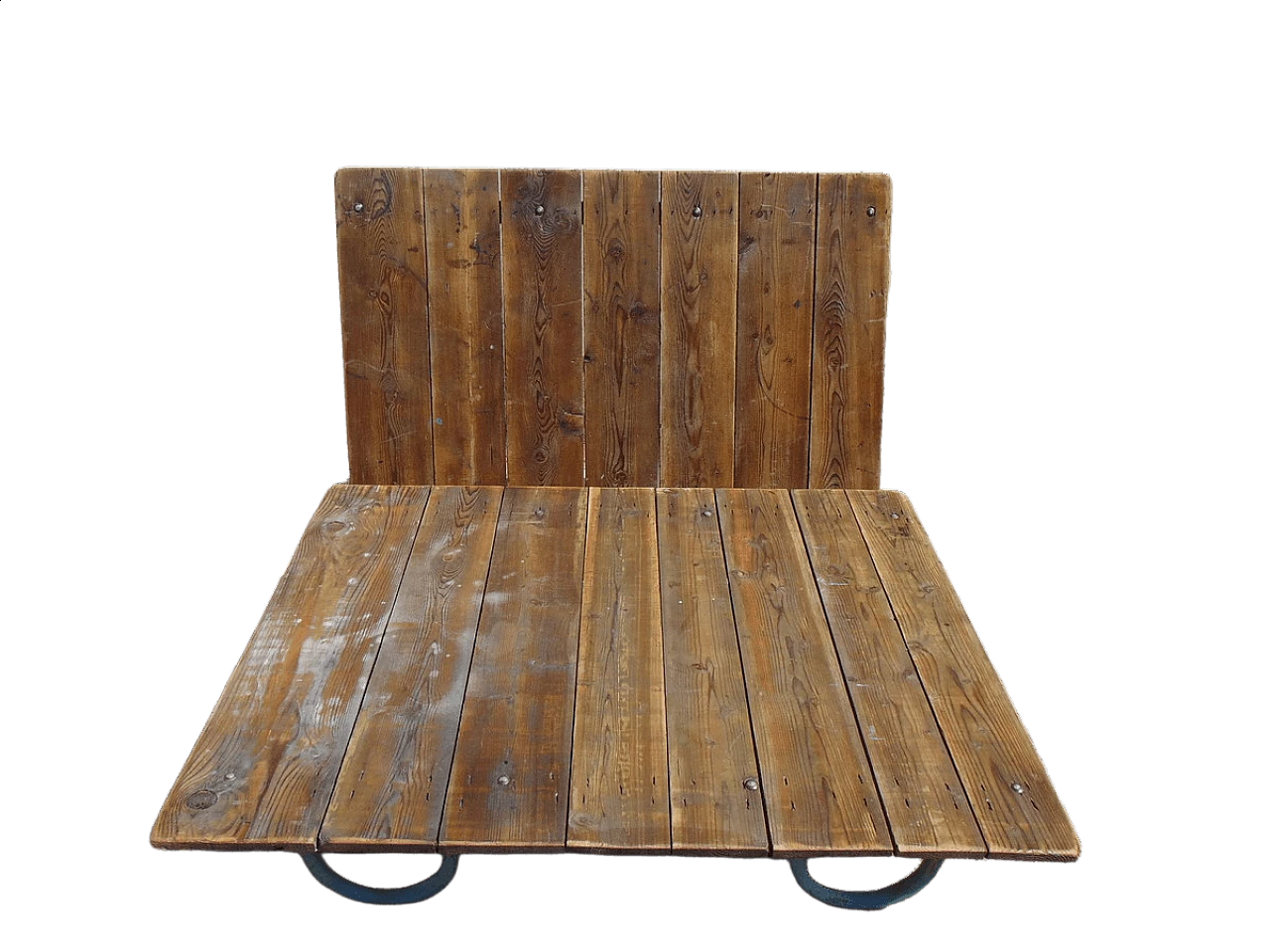 Bancale industriale convertibile in tavolino da caffè, anni '70 16