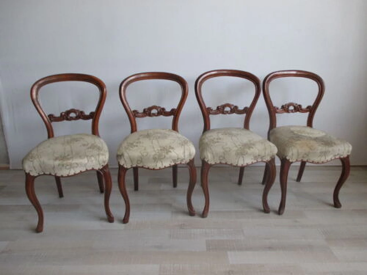 4 Mahogany chairs in Louis Philippe style, 1950s 1