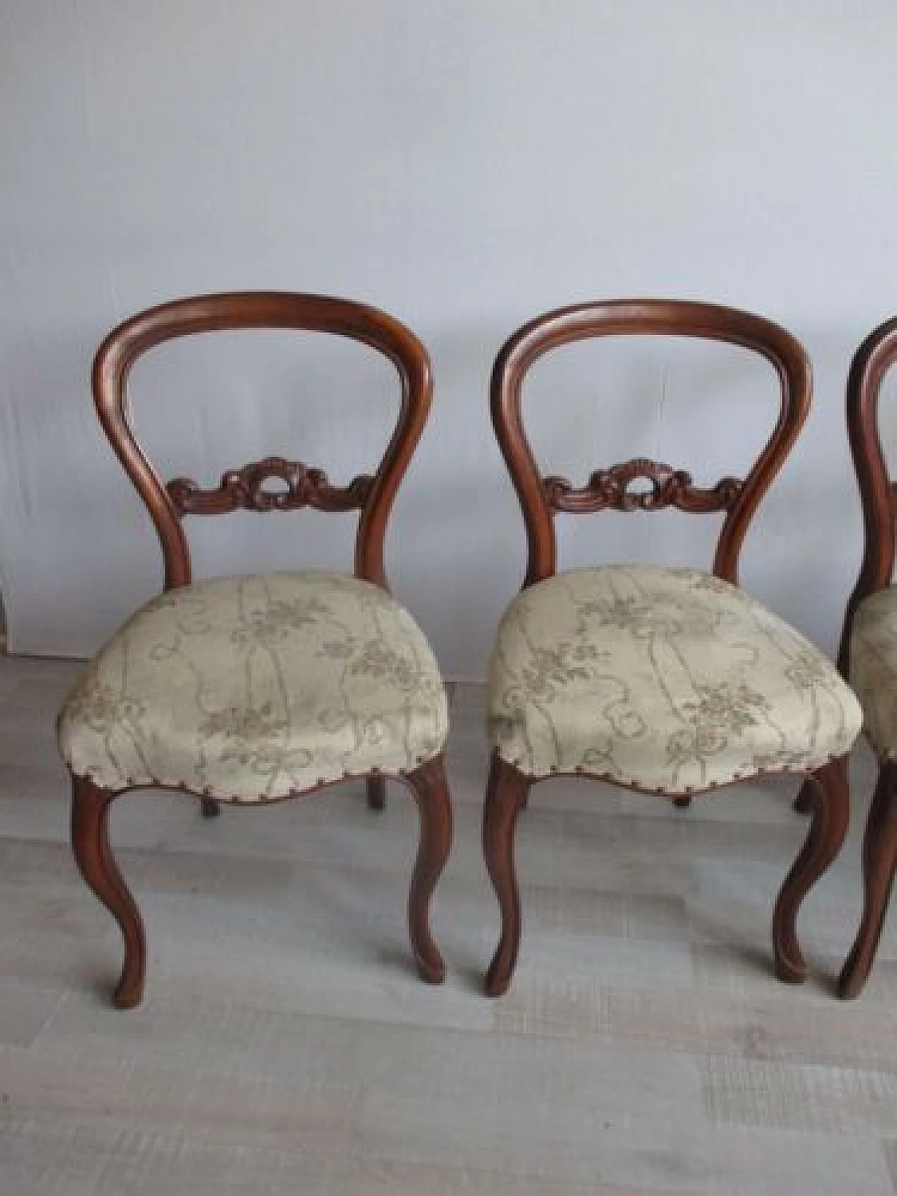 4 Mahogany chairs in Louis Philippe style, 1950s 3
