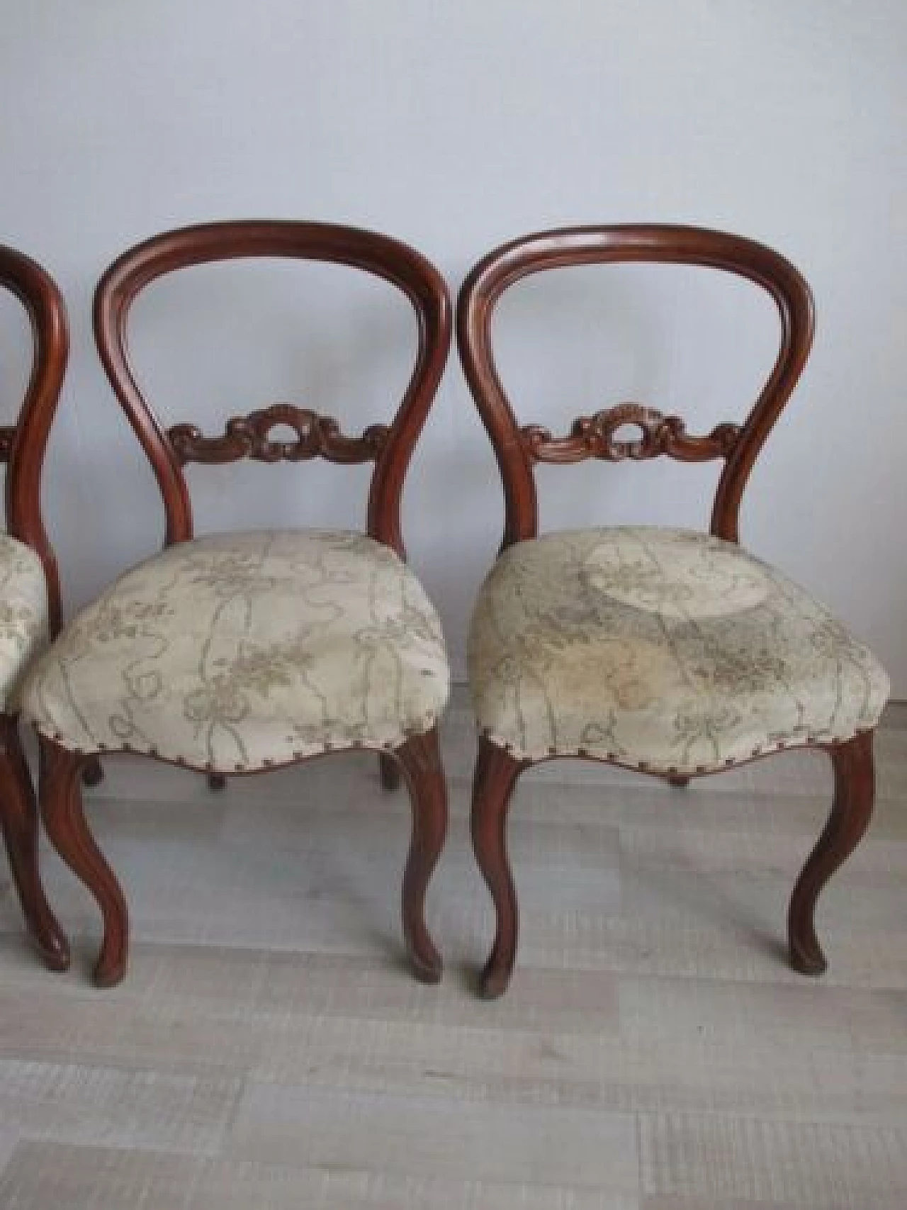 4 Mahogany chairs in Louis Philippe style, 1950s 4