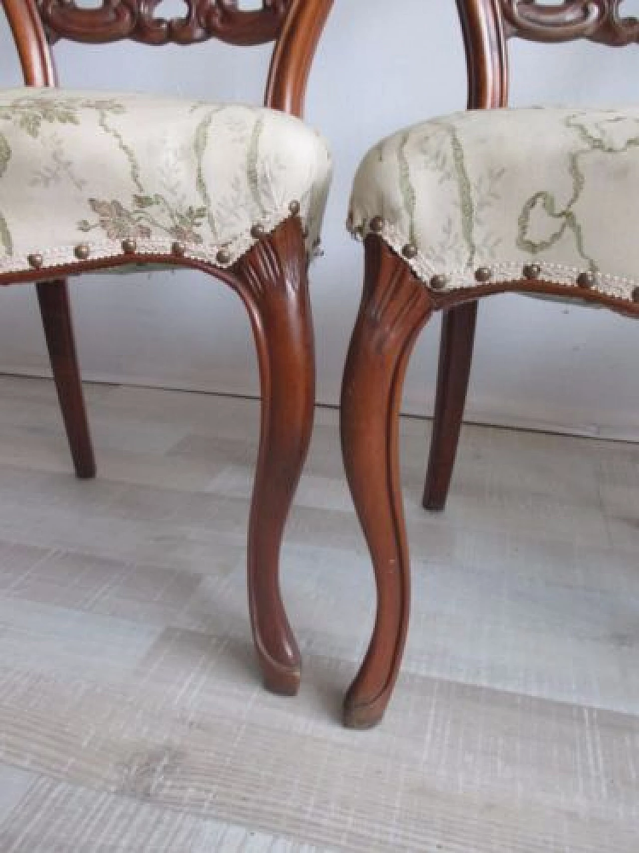4 Mahogany chairs in Louis Philippe style, 1950s 5