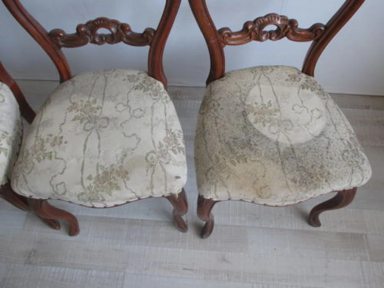 4 Mahogany chairs in Louis Philippe style, 1950s 8