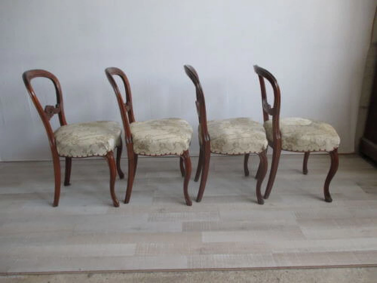 4 Mahogany chairs in Louis Philippe style, 1950s 9