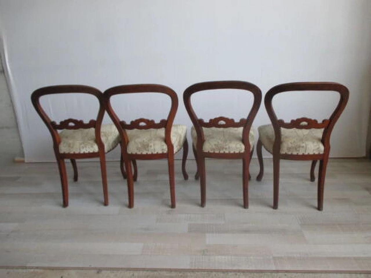4 Mahogany chairs in Louis Philippe style, 1950s 10