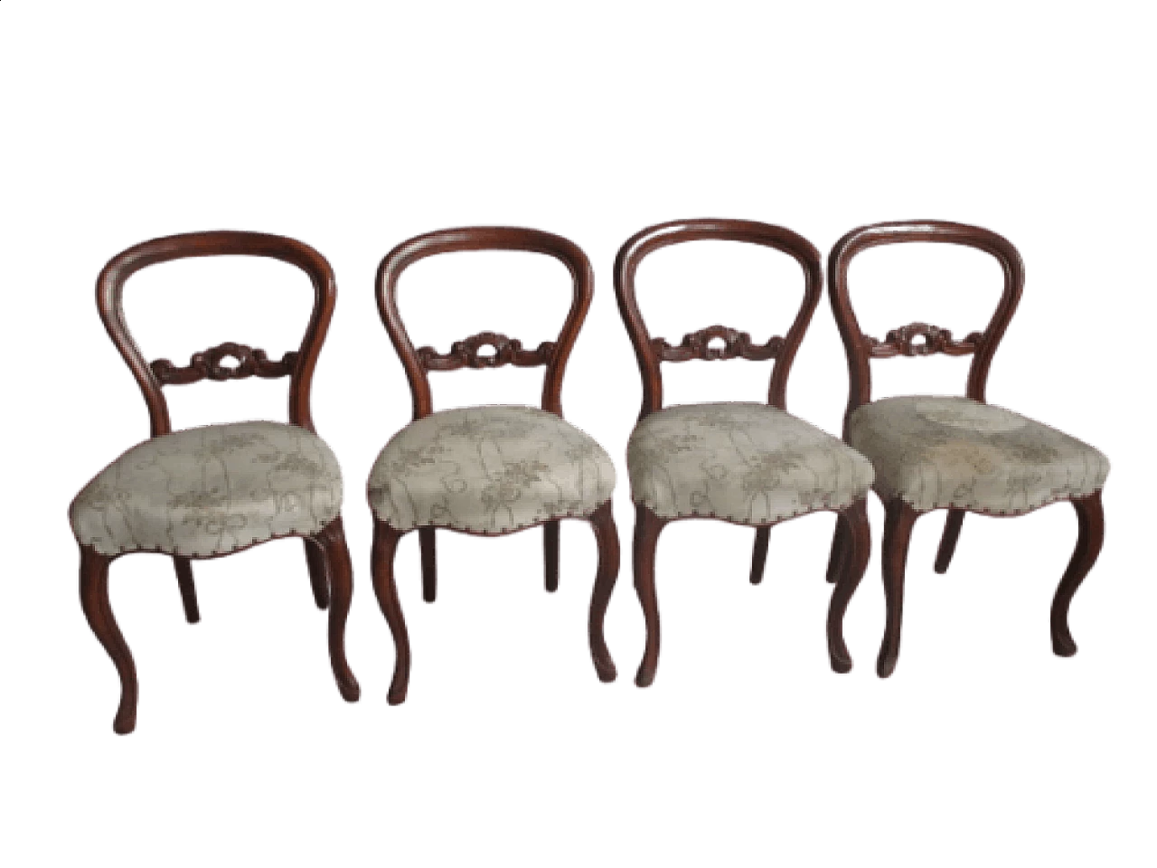 4 Sedie in mogano in stile Luigi Filippo, anni '50 11
