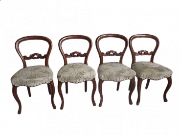 4 Mahogany chairs in Louis Philippe style, 1950s