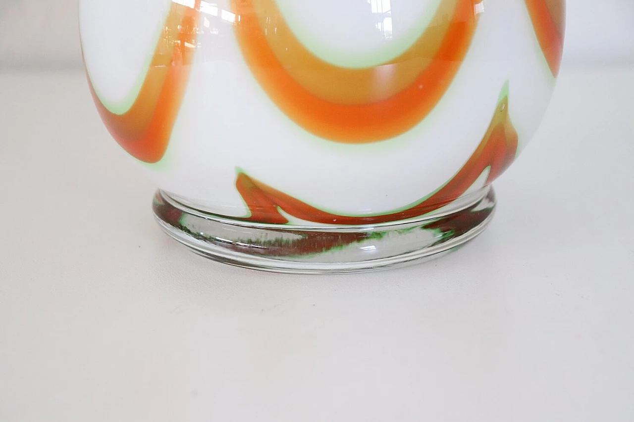 Vaso in vetro artistico di Murano, anni '60 2