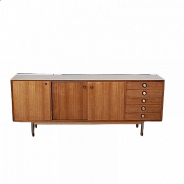 Walnut sideboard in the style of George Nelson, 1960s