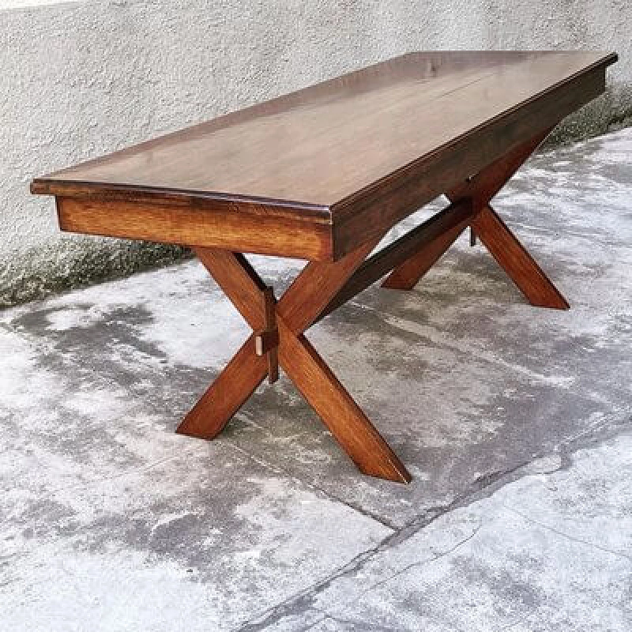 Rustic oak dining table, 1950s 3