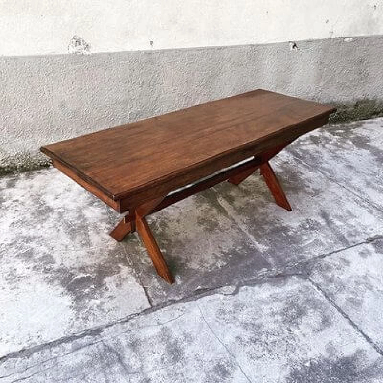 Rustic oak dining table, 1950s 4