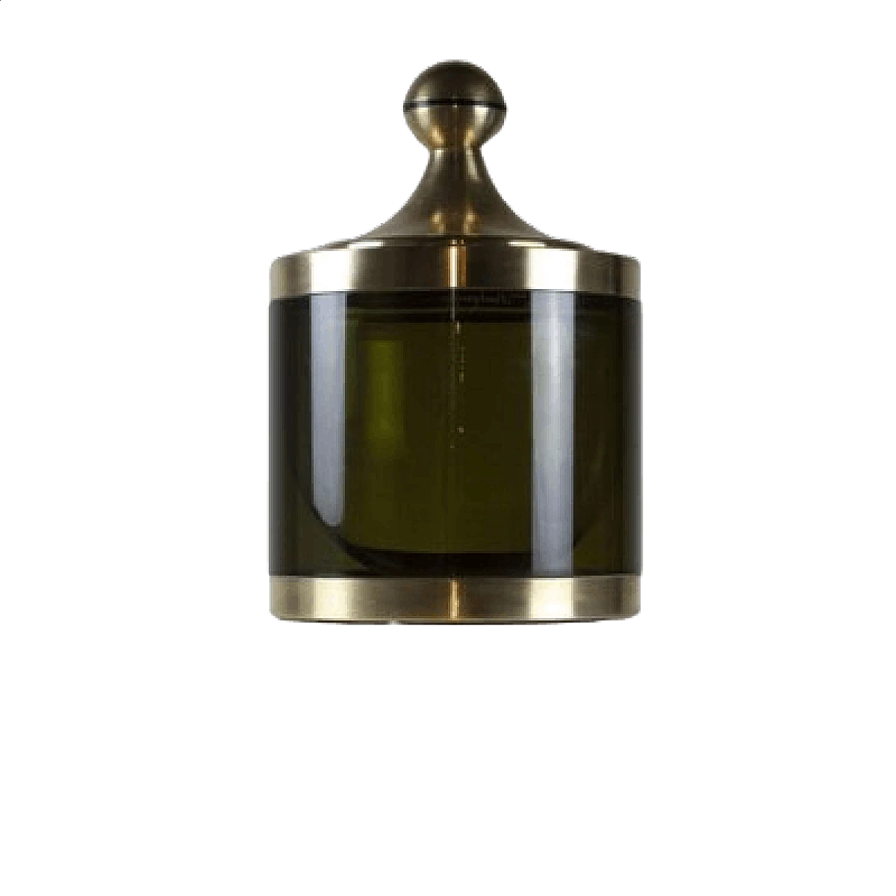 Brass and amber acrylic glass ice box, 1960s 1460253