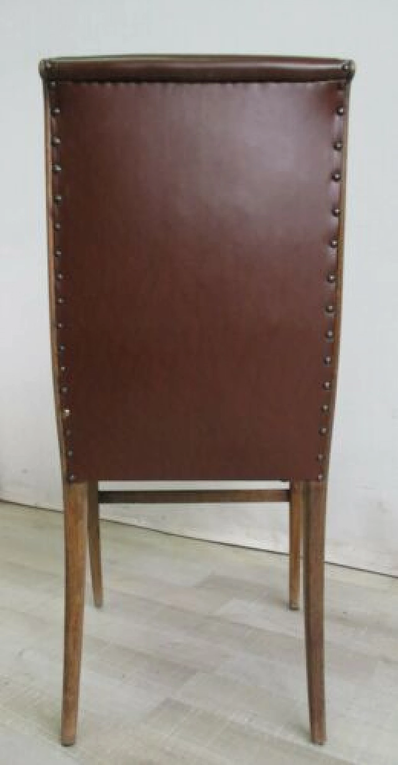 Beechwood chair with faux leather cover, 1960s 6