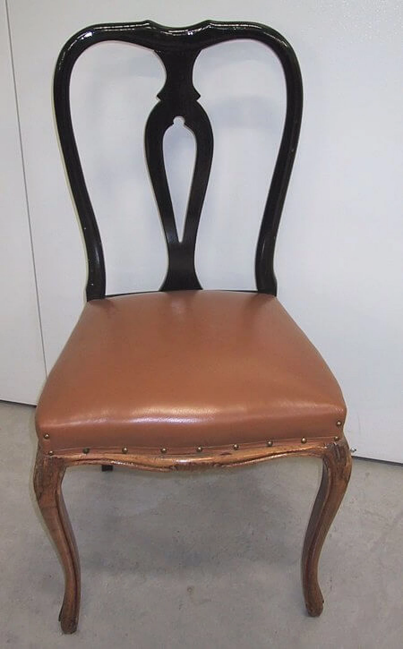 6 Chippendale style wooden chairs, 1950s 5