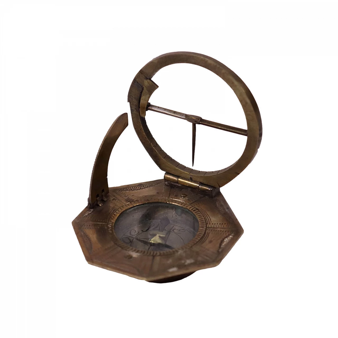 Equatorial sundial with octagonal compass, 19th century 1