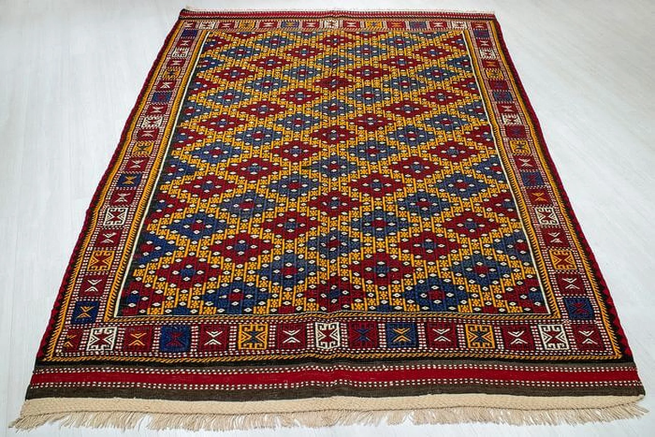 Kilim turco colorato, anni '60 1