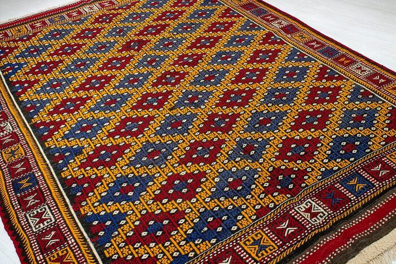 Kilim turco colorato, anni '60 4