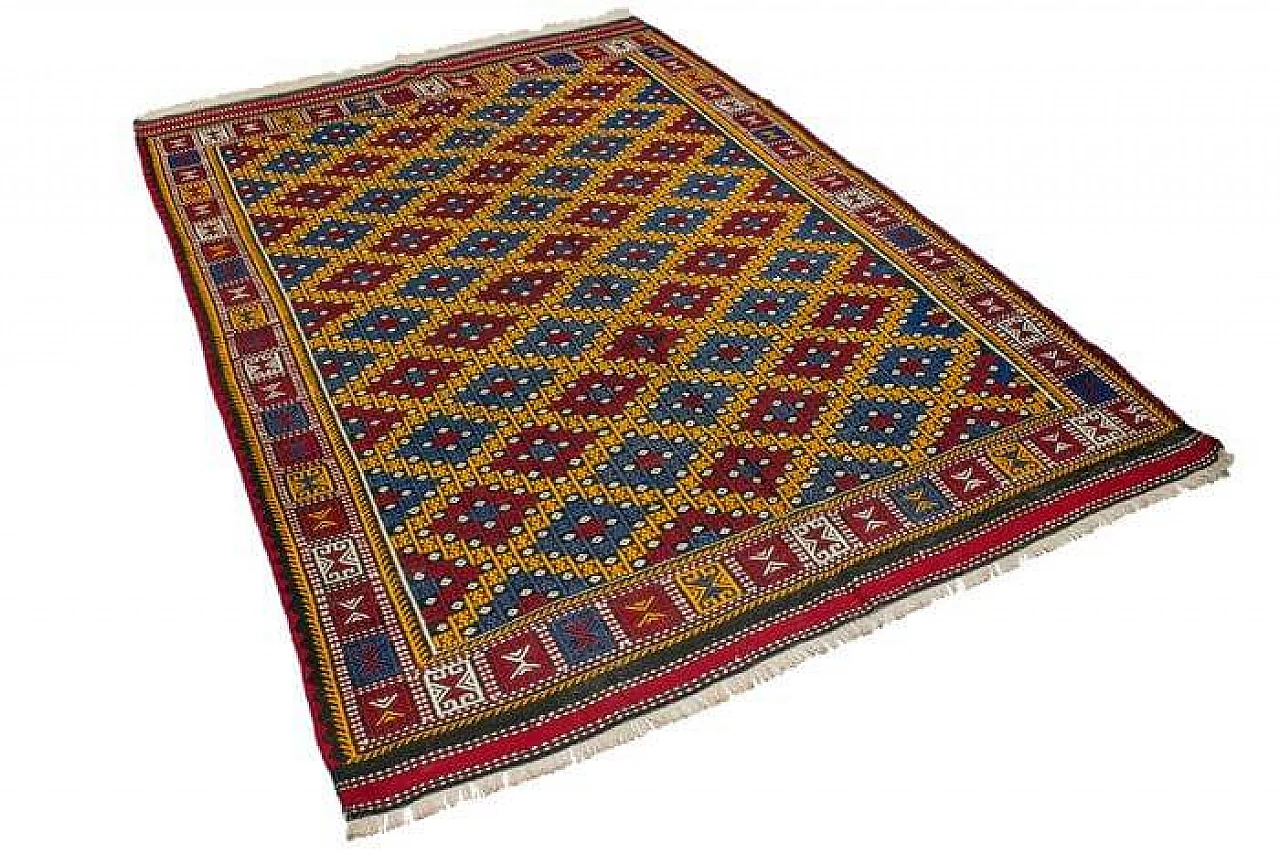 Kilim turco colorato, anni '60 10