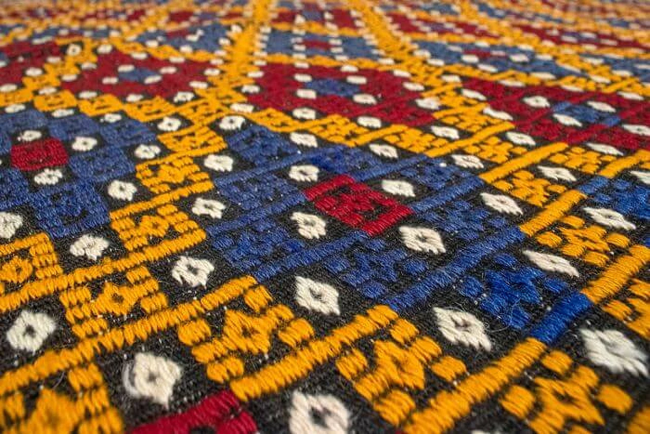 Kilim turco colorato, anni '60 13