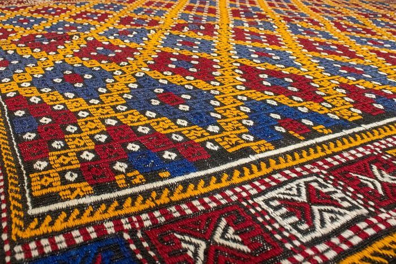 Kilim turco colorato, anni '60 14