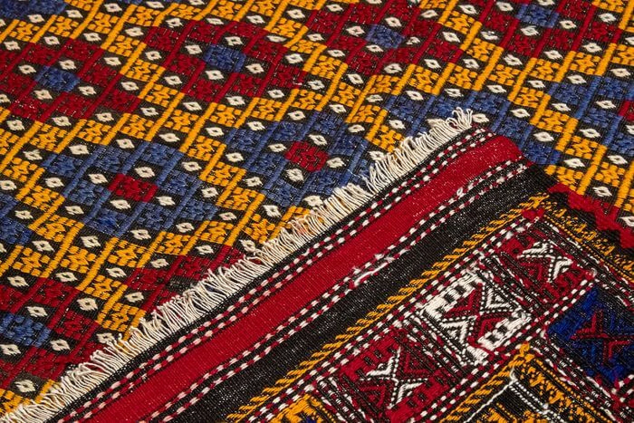 Kilim turco colorato, anni '60 15