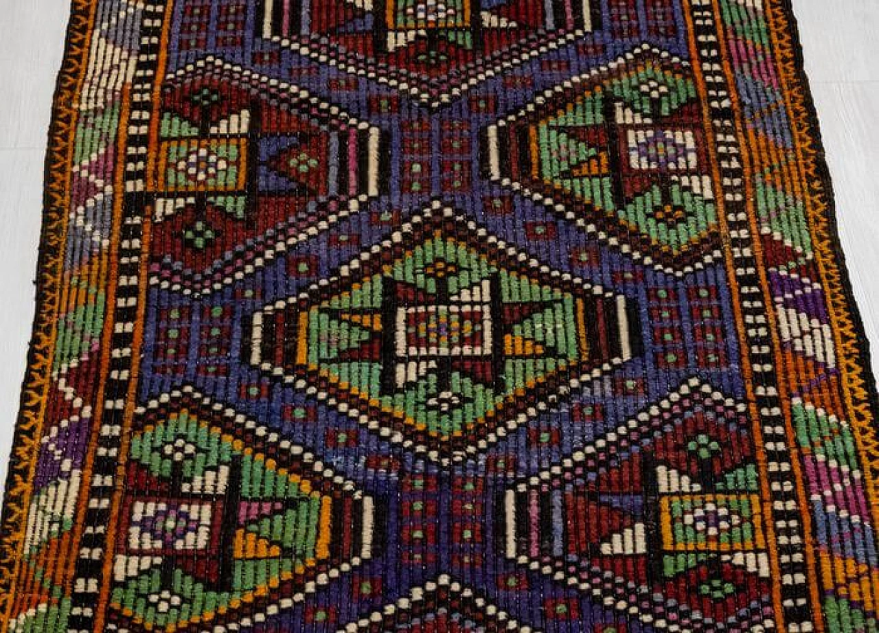 Tappeto Kelim nomade turco, anni '60 2
