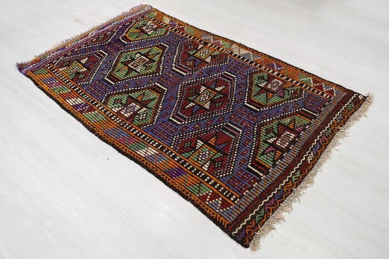 Tappeto Kelim nomade turco, anni '60 5