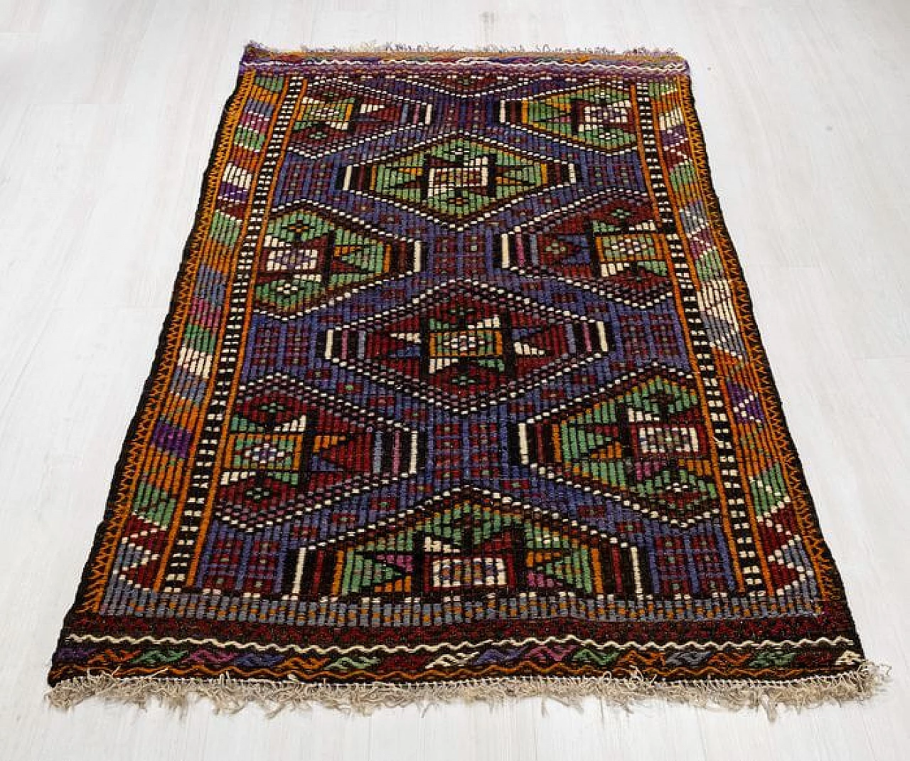 Tappeto Kelim nomade turco, anni '60 6