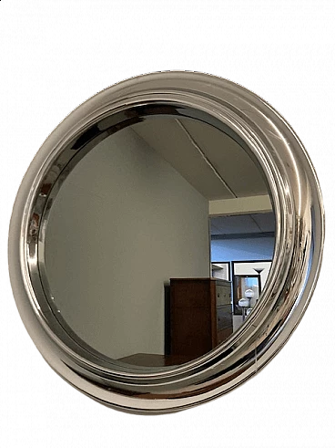 Specchio cromato con cornice cromata, anni '60
