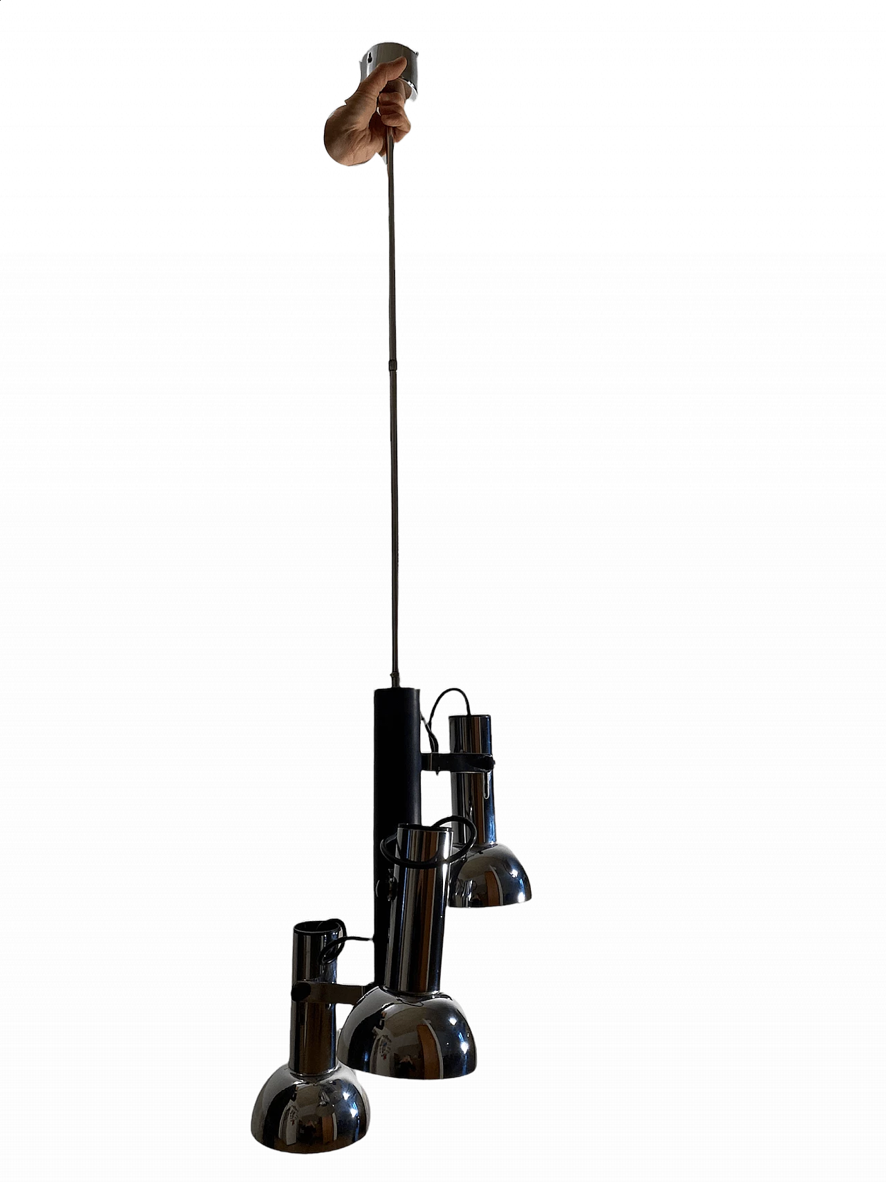 Cosack chrome-plated steel chandelier, 1970s 9