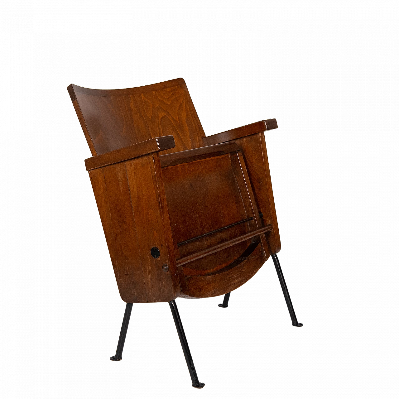 Sedia da cinema in legno, anni '50 8