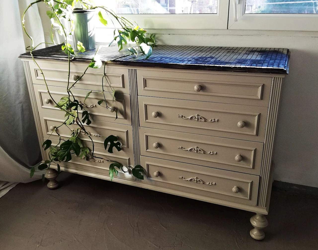 Love chest of drawers with Bisazza mosaic top, 1960s 3