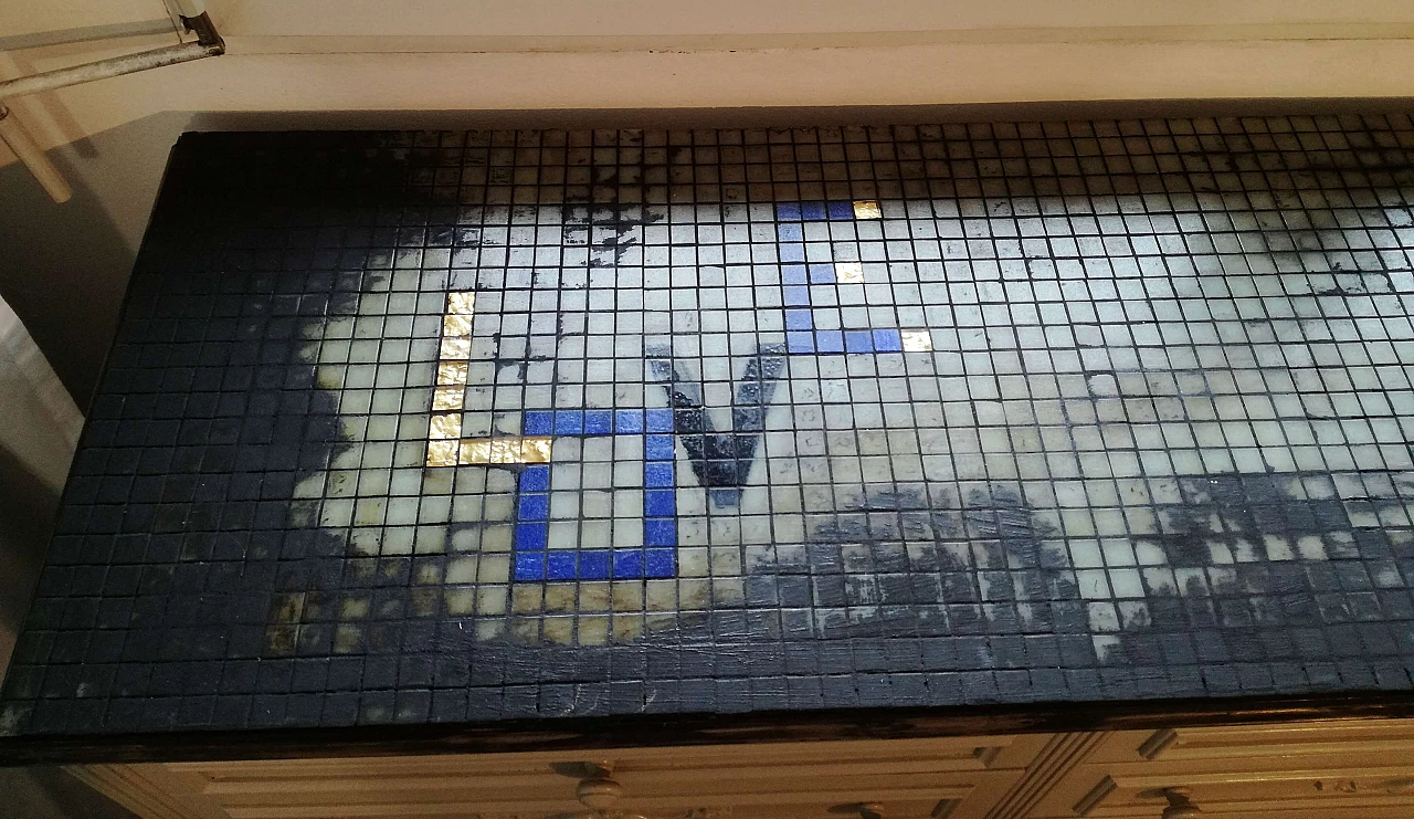Cassettone Love con piano con mosaico Bisazza, anni '60 7