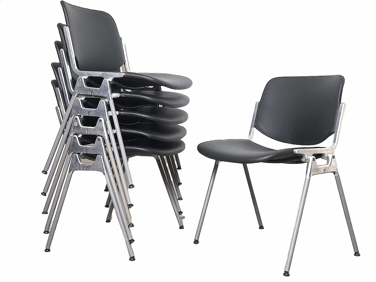 6 Chairs DSC106 by Giancarlo Piretti for Anonima Castelli, 1960s 1402480